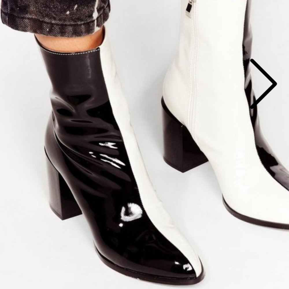 Two Tone Leather Boots